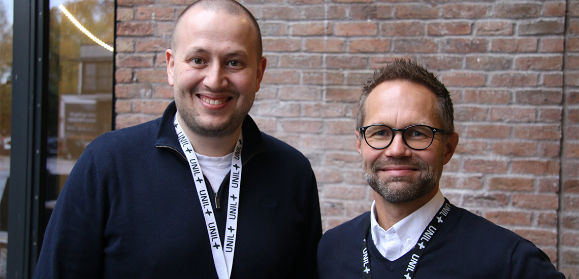 Julian Selven t.v. og Vebjørn Rusten i Unil+.
