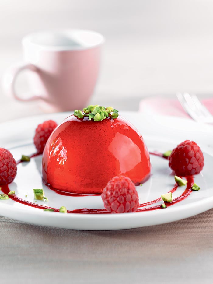 Bringebær mousse halvkule | Smak